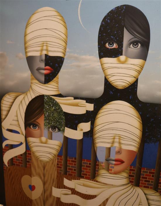 Anthony John Gray (b. 1946) Four female torsos, bandaged 50 x 40in.